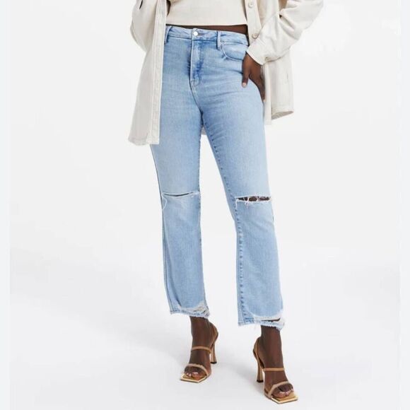 Good American Good Curve Straight Jeans - Picture 1 of 9